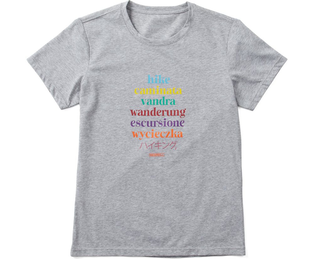 Merrell Short Sleeve Grey - Hike Translate Tee - Womens 18TCPREVY